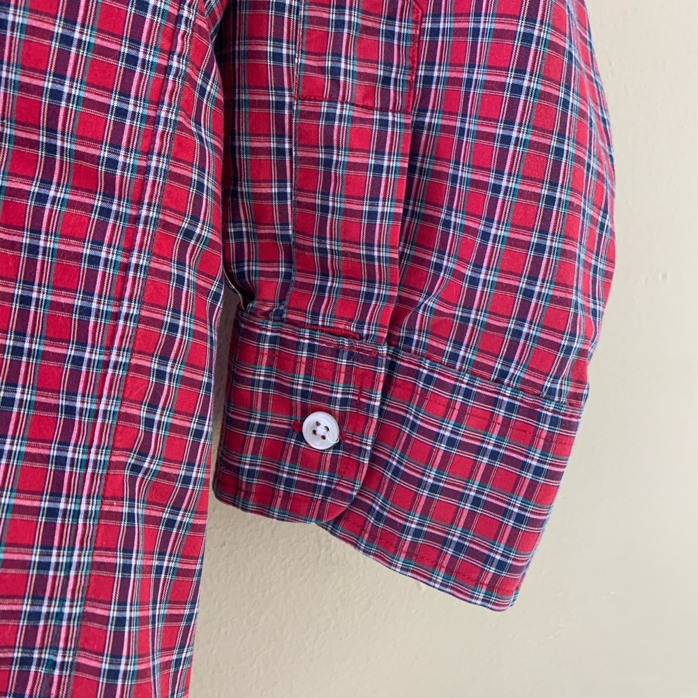 RALPH LAUREN Black Red Plaid Button Down Shirt - Picture 6 of 7
